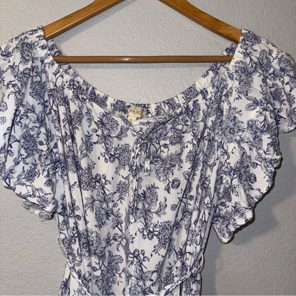 Cynthia Rowley Blue and White Floral Mini Dress Small - Picture 7 of 12